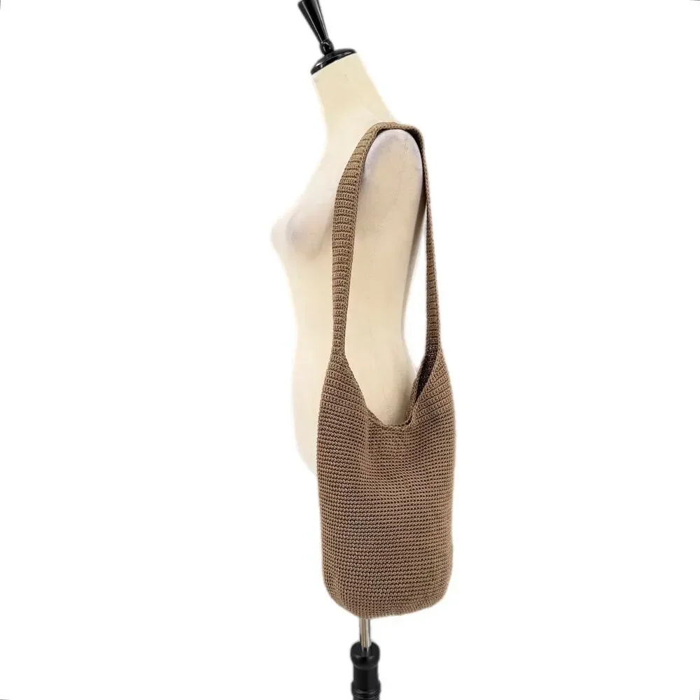 The Sak 120 Large Crochet Tan Brown Shoulder Boho Casual Daytime Chic Bag Purse